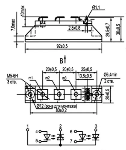 МТОТО40-10 модуль тиристорный фото 5