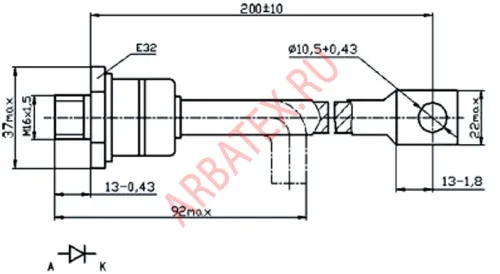 ДЧ161-160-12 диод фото 2